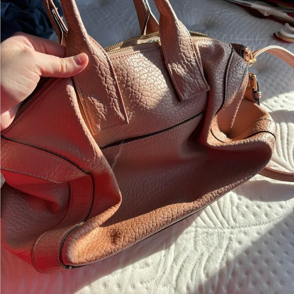 Jessica Simpson Pink Textured Handbag with Stud Accents - Image 4