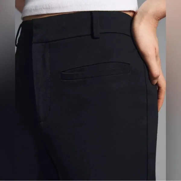 Anthropologie Maeve Black The Essential Slim Kick Flare Pants Size 16 - Image 5
