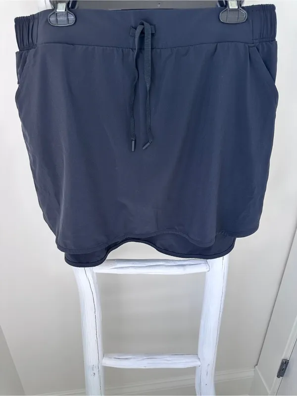 all in motion Black Athletic Skort with Drawstring Waist & Pockets Size XL - Image 2