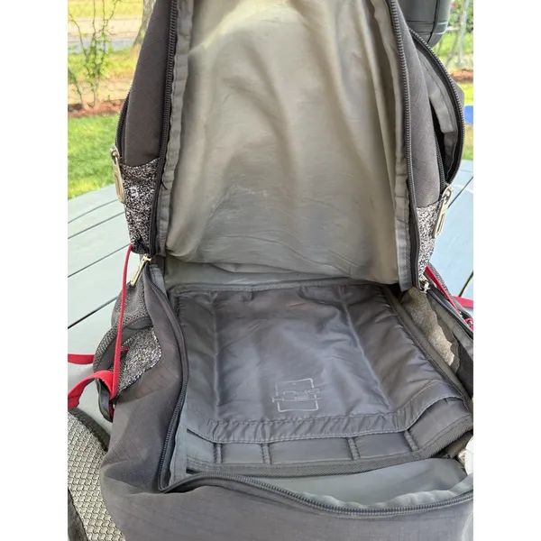 HIGH SIERRA Unisex Tactic Backpack 17” Laptop Pocket Gray Red Outdoor Travel Bag - Image 11