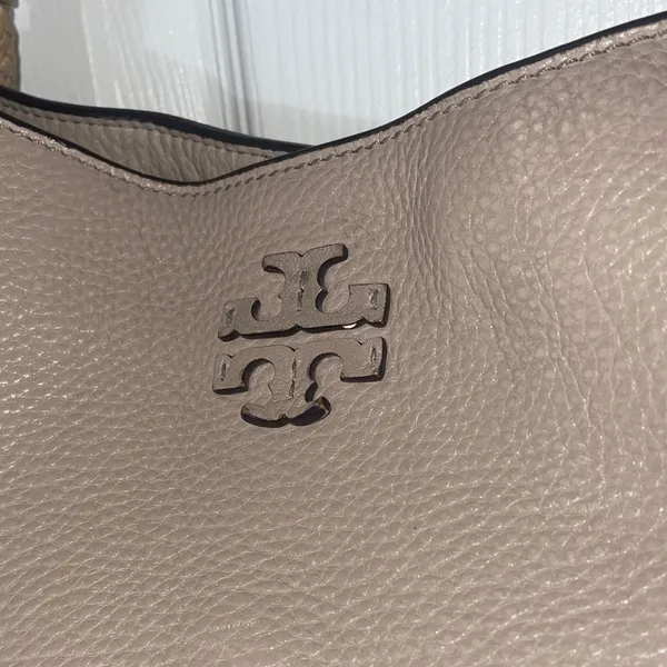 Tory Burch Light Brown Leather Mcgraw/Taylor Hobo Slouchy Bag - Image 2