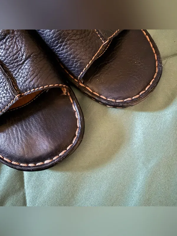 BOC Women's Black Leather Slip-On Mules Sandals Size 7 - Image 3