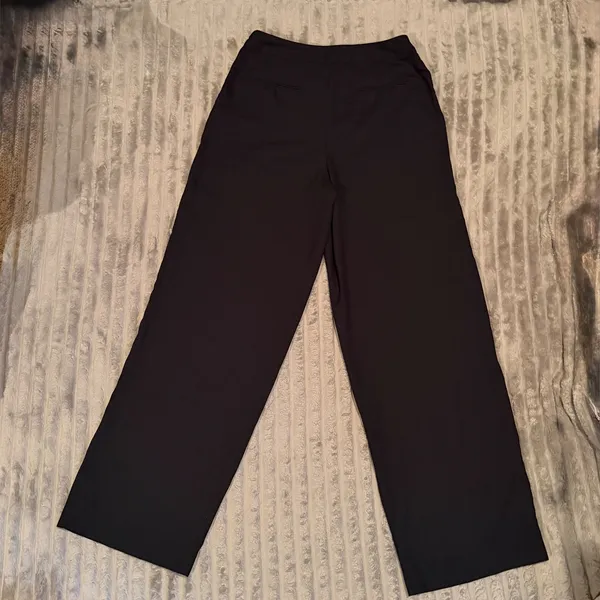 Who What Wear‎ Black Sailor Wide Leg Pants Trousers Tonal Buttons Size 12 - Image 7