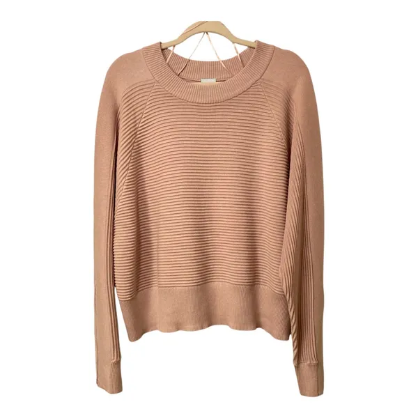 NWT Women's FLX Raglan Ottoman Stitch Pullover Sweater in Ballet Pink Size XXL - Image 3