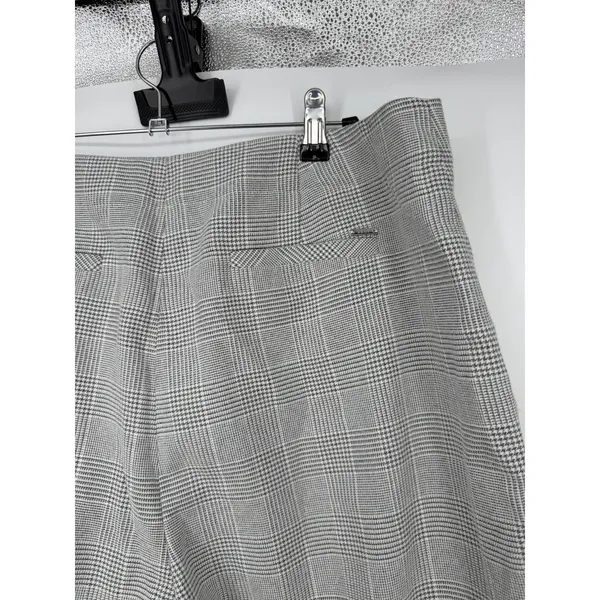 DKNY Wide leg Pants Gray Plaid Womens Size 16 - Image 5