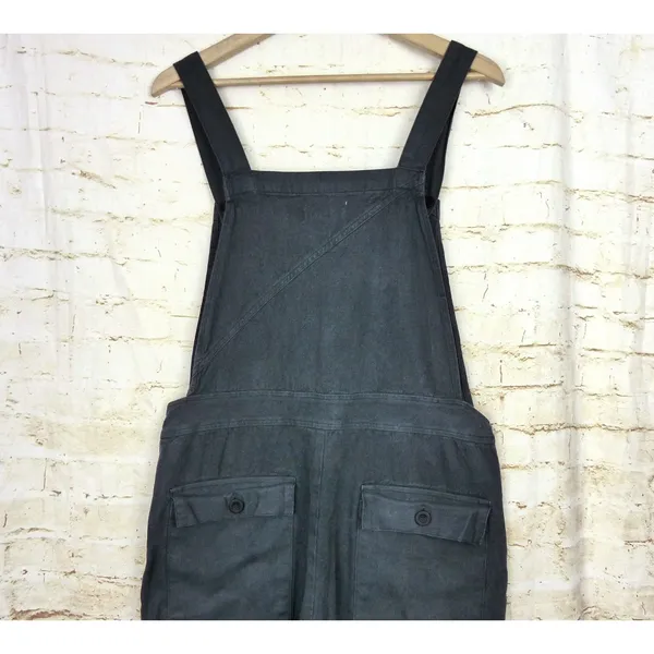 Seeker Canvas Overalls Womens L US 32 Gray Hemp Cotton Utility Workwear Made USA - Image 11