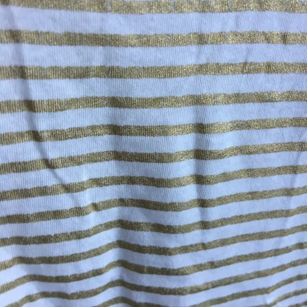 J. Crew Gold & Cream Three Quarter Boat Blouse Top Shirt Small - Image 5