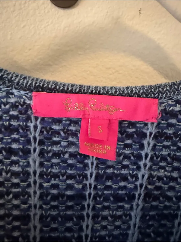 Lilly Pulitzer Simora Fringe Tweed Cardigan - Blue - Image 8