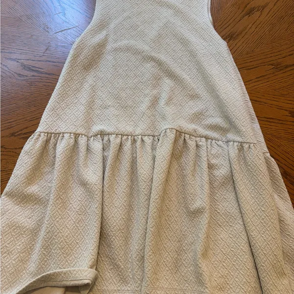 Free People Tank Sleeveless Dress‎ with Ruffle Light Grey L - Image 2