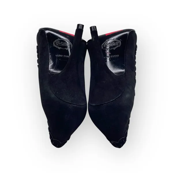 new Hale Bob ☀︎︎ Crystal Cut Out Embellished Pump Heel ☀︎︎ Black Suede ☀︎︎ 6.5M - Image 13