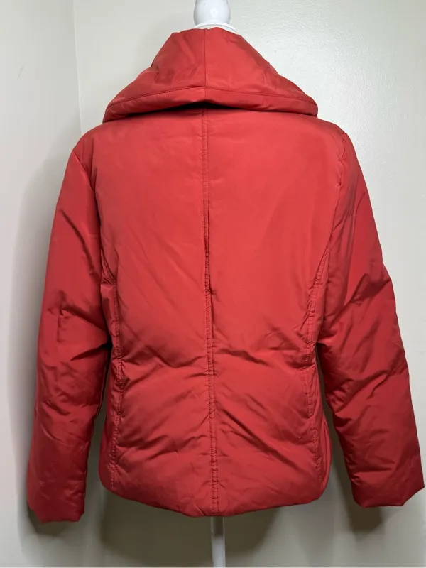 Talbots Petites Short Puffer Jacket Down/Feathers Size Medium  Shawl Collar - Image 4