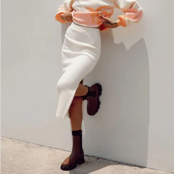Princess Polly Tanna Midi Skirt Cream - Image 8