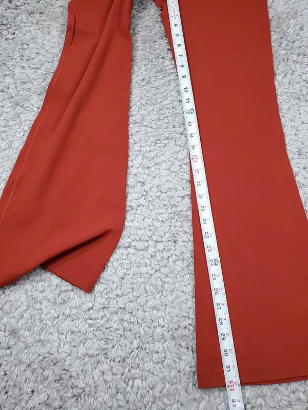 Lululemon Groove Super High Rise Flared Pants Nulu Size 8 Regular Cayenne Red - Image 7