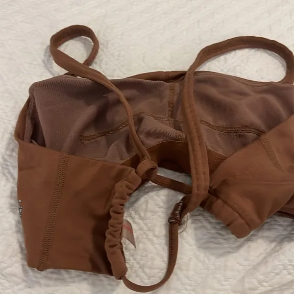 Brown Ruched Bikini Top by Free People Movement - Image 2