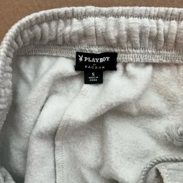 PLAYBOY Light Gray Joggers - Image 3