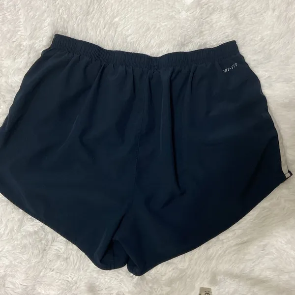 Nike Dri-Fit Women Blue Athletic Brief Lined Running Shorts Pants. Size-Large. - Image 2