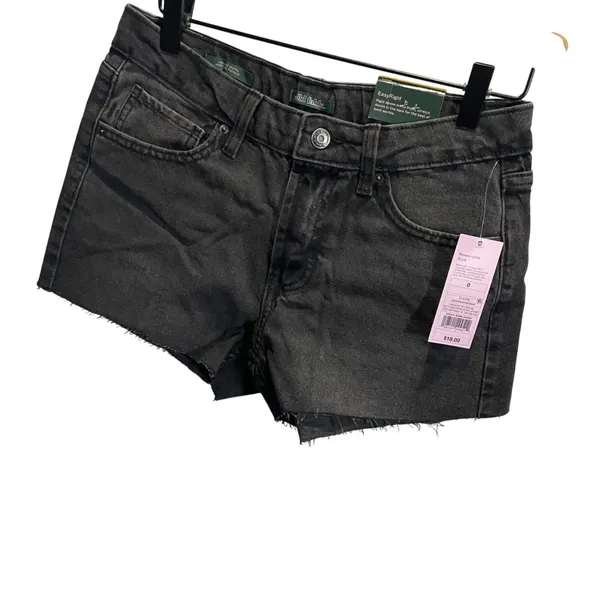 Wild Fable Womens Low-Rise Black‎ Denim Shorts EasyRigid Size 0 - Image 2