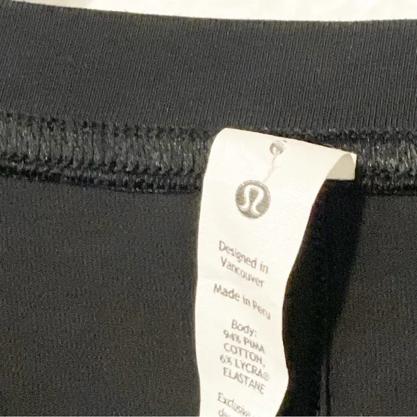 Lululemon Size 6 Black Short Sleeve‎ Cotton Blend Tie Waist Athletic Dress - Image 3