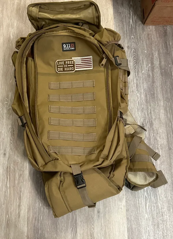 9.11 Tactical Series Muddy Colour Full Gear Extreme Outdoor Tactical Backpack - Image 7
