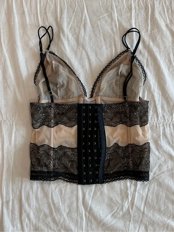 Victoria's Secret Sheer Lace Corset Tank - Image 2