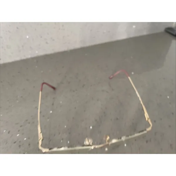 Nine West 21 Eyeglasses Frames ONLY 46-19-130 7FX Gold half rim pink tortoise - Image 2
