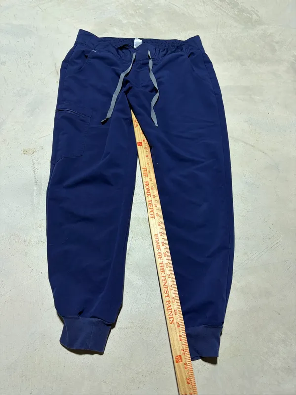 Figs Navy Blue Drawstring scrub Jogger Pants large - Image 5
