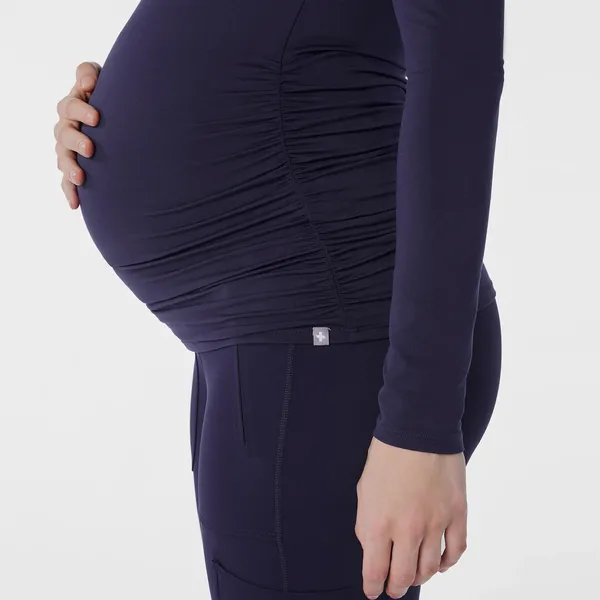 Women's Navy Cary Maternity - Long-Sleeve Underscrub - Image 6