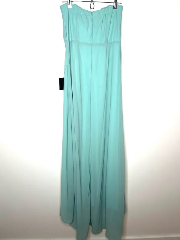 Lulu’s Splendid Aura Sage Green Chiffon Pleated Strapless Maxi Dress Size L - Image 9