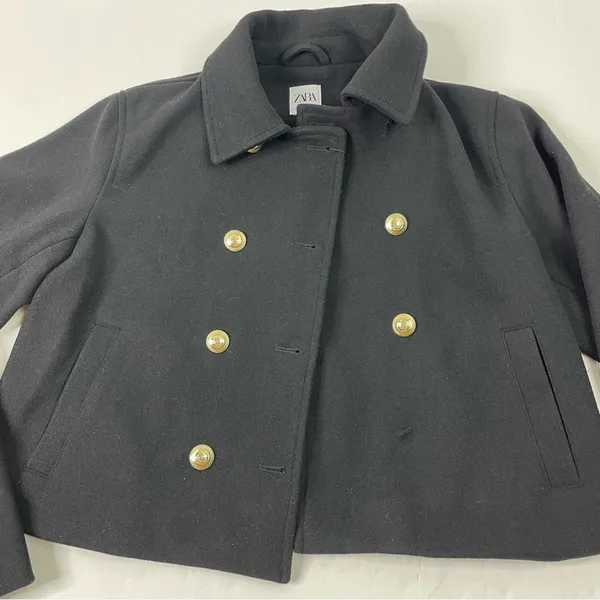 Zara Cropped Coat - Image 5