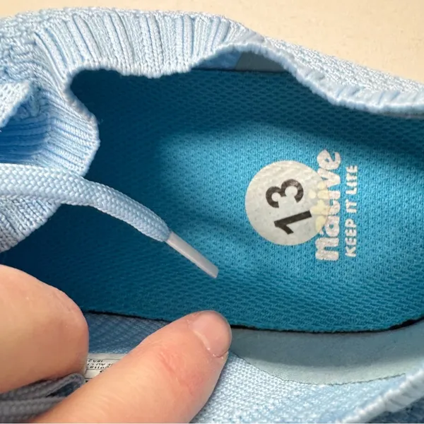 Native Blue Lightknit Lace Up Platform Sneakers Womens 13 Comfort Shoes Casual - Image 10