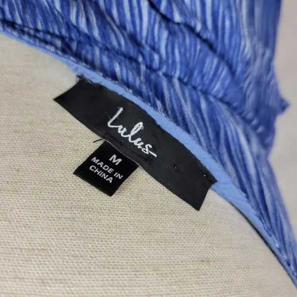 Lulus Womens‎ Downright Darling Dress Medium Blue Halter Open Back Mini Rodeo - Image 5