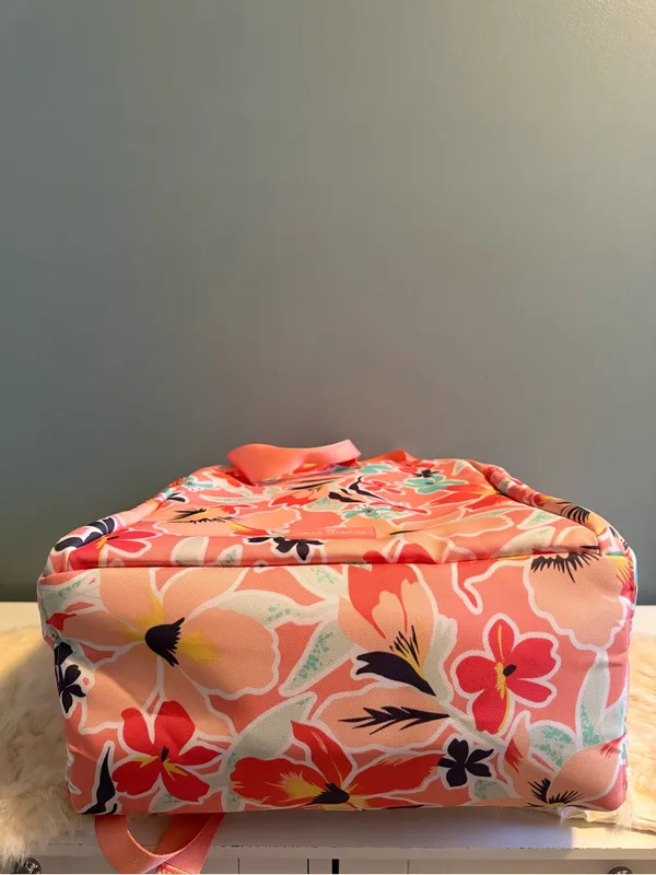 Vera Bradley Paradise Bright Coral Cooler Tote Backpack - Image 5