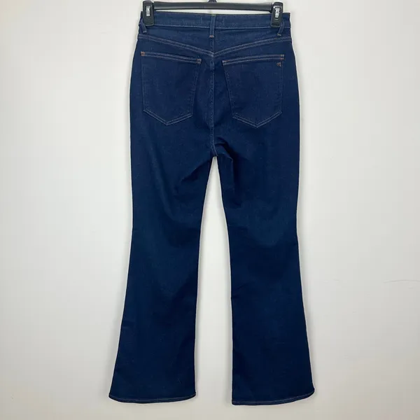 Madewell The Curvy Stretch Flare Jean Rinse Wash Dark Blue High Rise US 28 NWT - Image 9