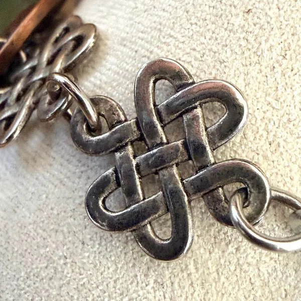Handmade Penny & Celtic Knot Charm Bracelet - Image 7