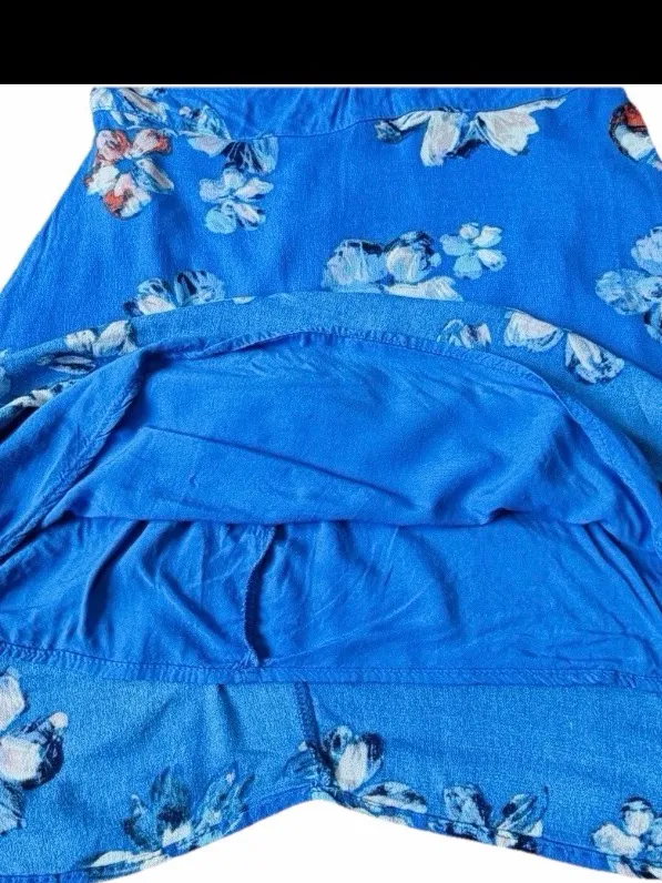 Lulus Women’s Bloomin' Love Blue Floral Pattern Skater Dress Size M - Image 8