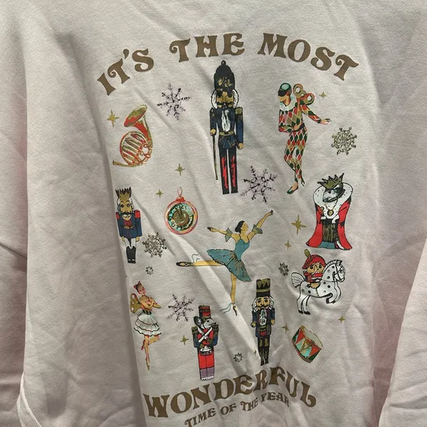 Truself Women's Pink Holiday Graphic Sweater - Image 2