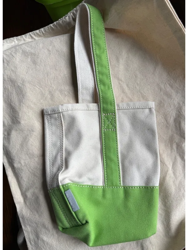 Lands' End Canvas Tote Bag with Green Accent - Image 2