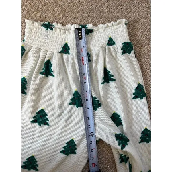 Beach Riot Christmas Tree Wide Leg Pacific Pants M Smocked Holiday Lounge - Image 6