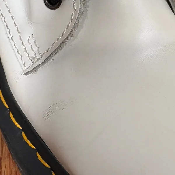 Dr. Martens‎ Jadon Platform Boots Polished Smooth Leather White Women's size 8 - Image 15