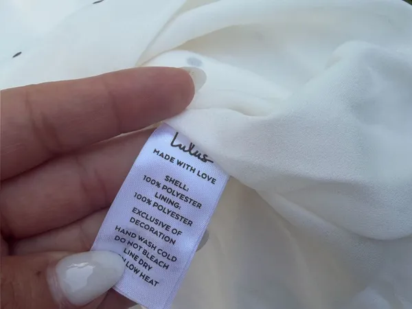 Lulus Majella Ivory Polka Dot Satin Lace Slip Midi Dress Size M - Image 11