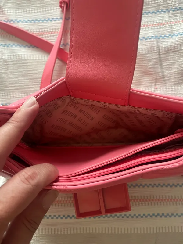 Steve Madden Pink Crossbody Purse Faux Leather - Image 11