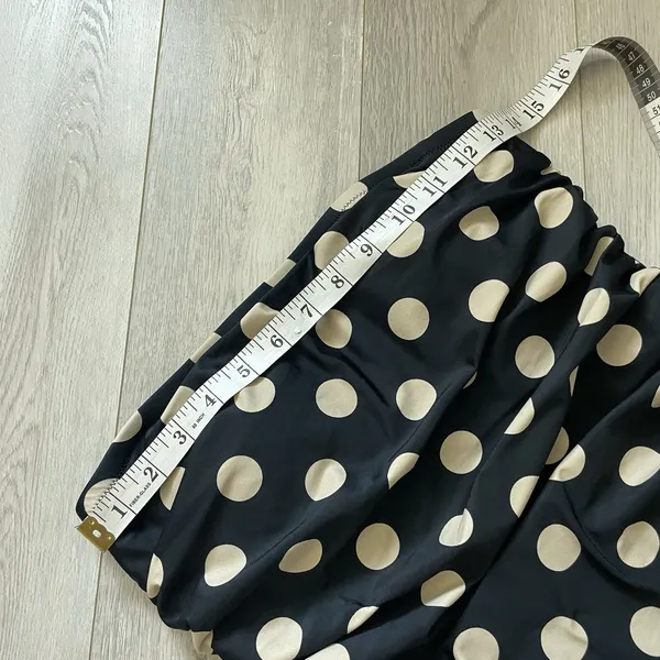 J.Crew Strapless Swimsuit polka dot one piece womens Black size 8 classic beach - Image 5