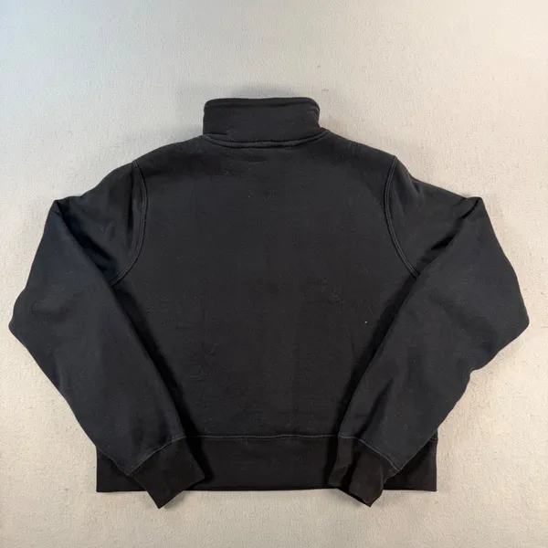 Y2k Abercrombie & Fitch Womens Black Sherpa Lined Quarter Zip Medium - Image 3