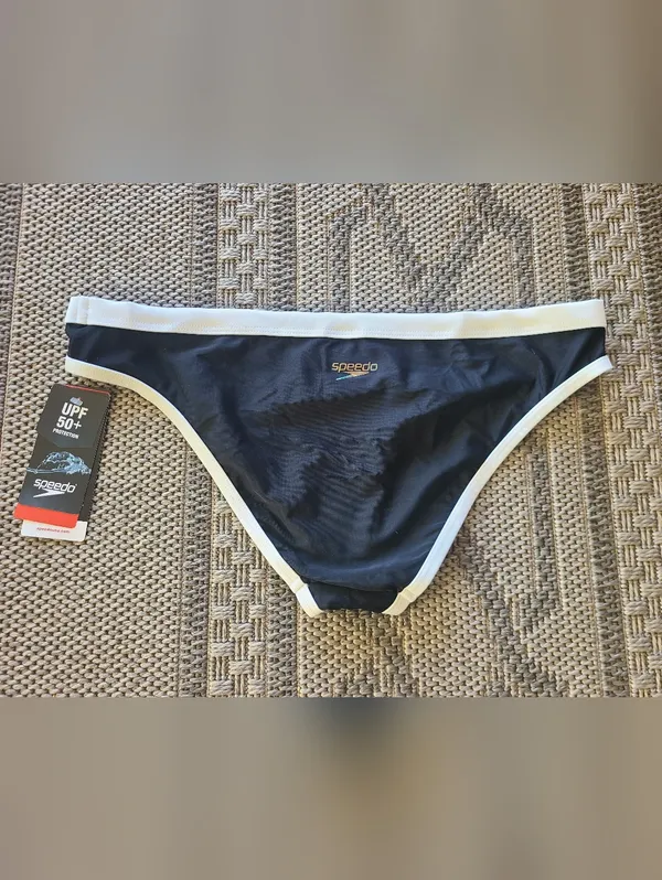 NWT Speedo Navy & White Bikini Bottoms Only MEDIUM - Image 2