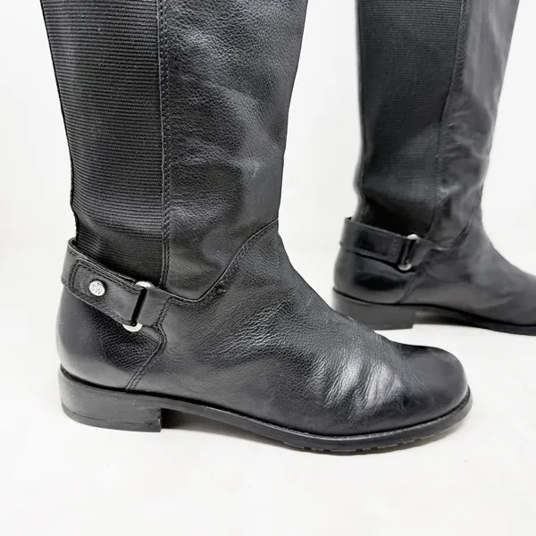 [Stuart Weitzman] Black Leather Accummulate Tall Knee High Riding Boots Size 7.5 - Image 8