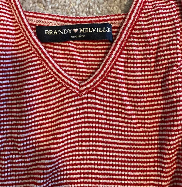 Brandy Melville Striped Crop Top - Image 3