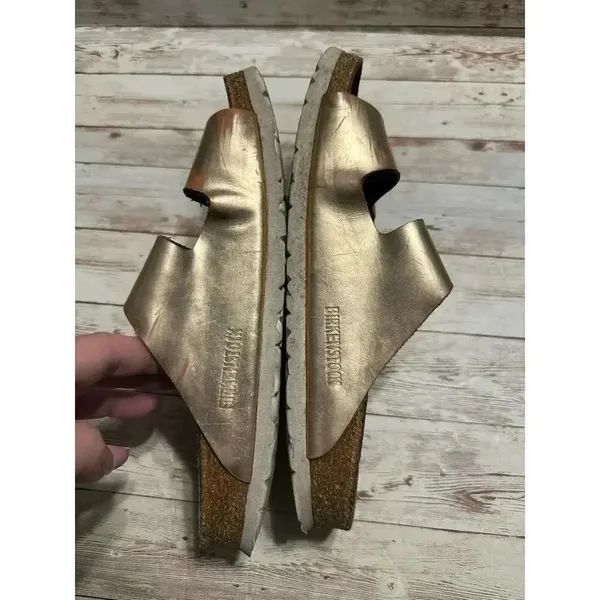 Birkenstock Arizona Soft Footbed Sandal Metallic Size 41 10 Copper Slip-on Boho - Image 10