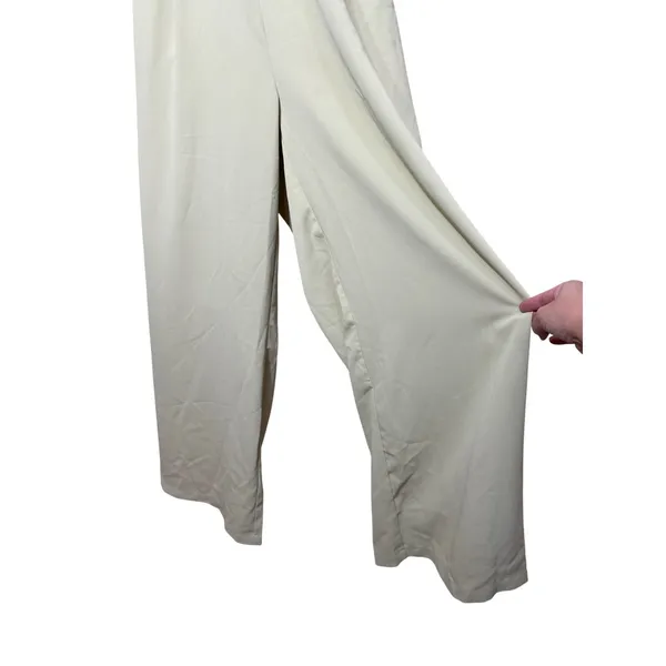 Cider Womens Light Green Vest Style Wide‎ Leg Jumpsuit Back Cutout Size L - Image 4