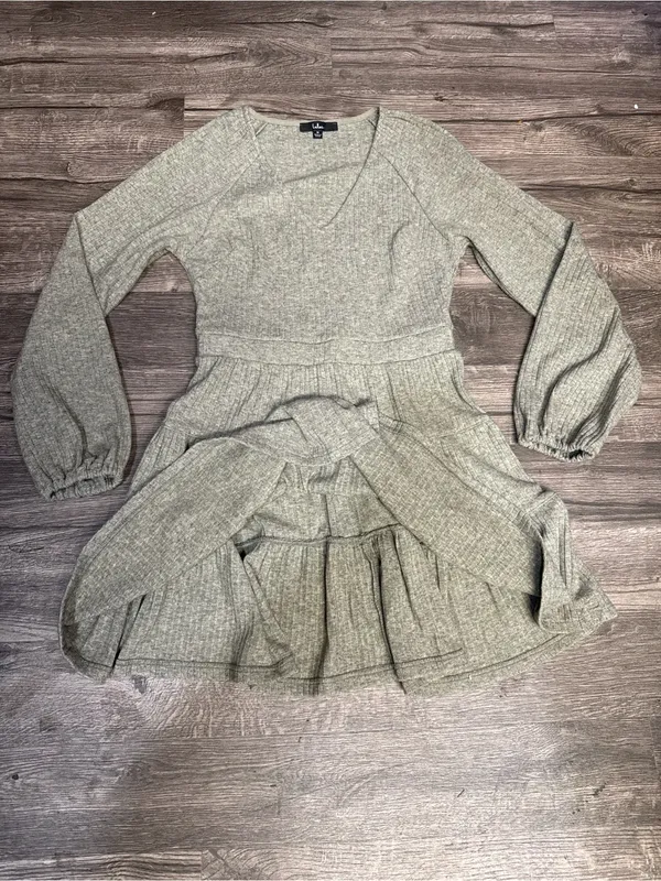 Lulus Soft Moss Green Cozy Tiered Dress | Romantic Boho Style - Image 5
