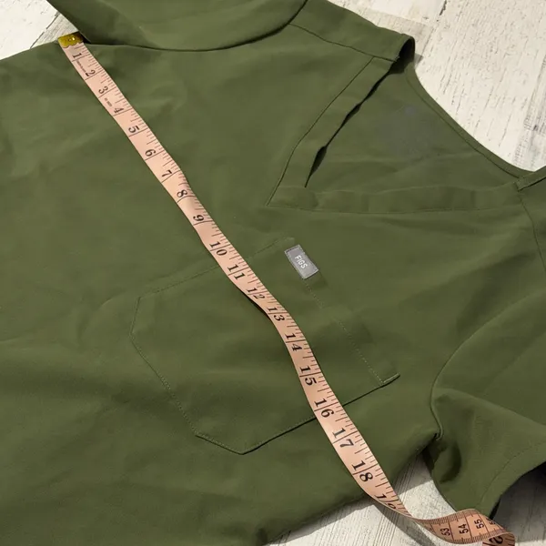 Figs Olive Green Women's Scrub  Top - Image 7
